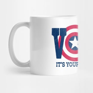 Vote: It's Your Superpower - Worn Mug